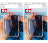 Prym 431700-Set di 4 Protezioni per Dita, Colore, Blu Prugna, Azzurro, Farbig Sortiert, 2 Stück