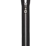 Prym 468750-1 Chiusura con Cerniera, Poliestere plastica Lega di Alluminio, Nero/Canna di Fucile, 75 cm