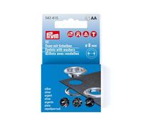 Prym 542415 Ricambio Occhielli con rondelle, Silver, OneSize