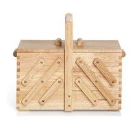 Prym 612546 Nähkasten aus hellem Holz, M Cestino da Cucito, Legno, Beige, Marrone