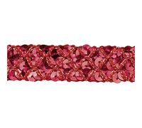 PRYM 918942 - Bordo con paillettes, 20 mm, colore: rosso, 25 m