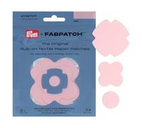 Prym 921003 FabPatch Stretch Rub-on Patch rosa (3 pezzi) - Toppe autoadesive bi-elastiche di riparazione per abbigliamento sportivo, leggings, giacche e sneakers - Riparazione tessile senza cuciture e