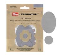 Prym 921019 FabPatch MERINO Rub-on Patch grigio chiaro (2 pezzi) - Toppe autoadesive di riparazione in 100% lana merino per maglioni, maglieria, biancheria intima e fodera interna - senza cuciture e
