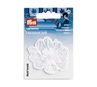 Prym 926705 Applique fiore festivo bianco piccolo ricamo