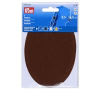 Prym 929045 Toppe in finta pelle scamosciata, termoadesive, 9,5 x 14,5 cm, marrone medio