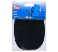 Prym 929355 - Toppe in pelle scamosciata, da cucire, 10 x 14 cm, colore: Nero
