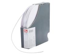 Prym 971200 - Filo elastico, 2,5 mm, 50 m, bianco, 60% ED 40% PES, Ø
