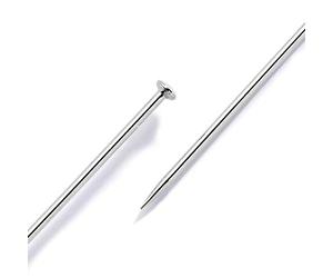 Prym - Acciaio Argento (0.60 x 34mm) Headpins - 1 Pezzo