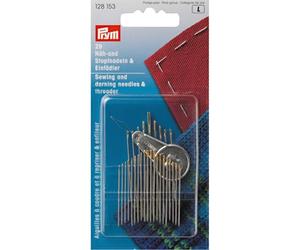 Prym Aghi Per Cucire, Aghi da Rammendo, 1 Infila Ago, Argento
