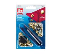 Prym Pulsante, Metal, Oro, 12 mm, 10 unità