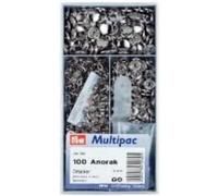 Prym - Argento Parti Inferiori (15mm) Non-Sew Premere Dispositivi di Fissaggio - 100 Pezzi