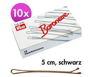 Prym Baronessa capelli clip Nero