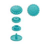 Prym - Bottoni a Forma di Fiore colorsnaps Chiusure a Scatto, plastica, Turchese, 12,4 mm, 21