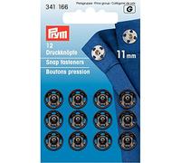 Prym Bottoni A Pressione, Metal, Nero, 11 mm, 12 unità
