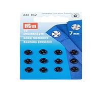 Prym Bottoni A Pressione 12 Pezzi, Dimensioni: 7 mm, Nero