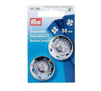 Prym Bottoni A Pressione da Cucire 2 Pezzi, Diametro: 30 mm, Nero