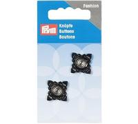 Prym Bottoni a Pressione Quadrati da 21 mm, Nero, 9,3 x 4,9 x 0,5 cm