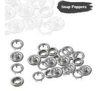 PRYM Bottoni A Pressione Snap In Ottone 9,5 mm Argento Fissaggi Per Capi