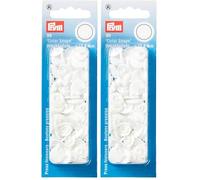 Prym - Bottoni a pressione, tondi, 12.4 mm x 30 pezzi, bianco (Confezione da 2)