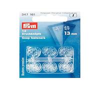 Prym Bottoni Automatici Ad Incastro, 12 Pezzi, Diametro: 13 mm, Trasparente