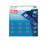 Prym Bottoni Automatici, da Cucire, 12 Pezzi, Diametro: 7 mm, Argento