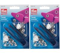Prym Bottoni Automatici, Metal, Ottone, 8mm Non Sew, 10 unità (Confezione da 2)