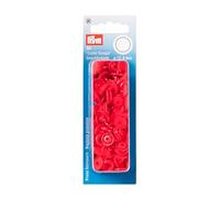 Prym Bottoni Automatici Rotondi 30 Pezzi, Dimensioni: 12,4 mm, Rosso Chiaro