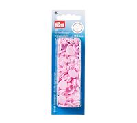 Prym, bottoni colorati a pressione, tondi, confezione da 30 pezzi da 12 mm, colore: rosa chiaro