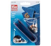 Prym Bottoni per Jeans, Cappuccio Aperto 6 Pezzi, Dimensioni: 17 mm, Bronzo Antico