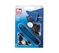 Prym Bottoni Per Jeans Disegno Con Corona Di Alloro 8 Pezzi, Dimensioni: 17 mm, Rame vecchio