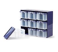 Prym Organizer con 9 Scomparti Box, Purple, Transparent, taglia unica