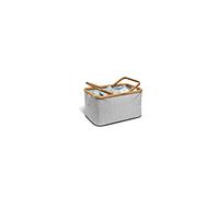 Prym Canvas & Grau Fold & Store Basket, Cotone, Grigio, 45 x 30 x 22 cm