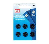 Prym Pulsanti, Metal, Nero, 13 mm, 6 unità