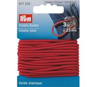 Prym Cordone Elastico, 60% ED 40% PES, Rosso, Ø 2,5 mm | 3 m
