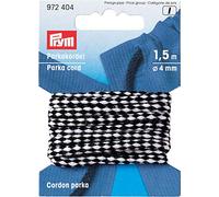Prym - Cordoncino per Parka, Nero/Bianco, 4 mm