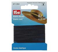 Prym Cordone Elastico, 55% ED 45% PES, Nero, Ø 1,5 mm | 3 m