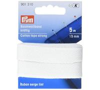 Prym Cotton Ribbon Strong 15 mm White, 100% CO