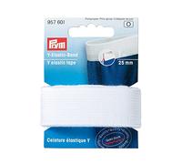 Prym Elastic Tape, 79% CO, 21% ED, White, 25 mm