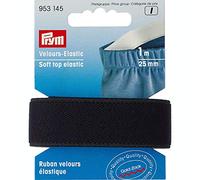 Prym Elastico Soft Top 25mm Nero 1m Tape, 51% Poliestere, 33% ED, 16% PA, Black, 25 mm