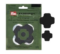Prym FabPatch EXTREME 921023 Toppa Rub-on nera (2 pezzi) - Impermeabile e extra robusta per giacche all'aperto, abbigliamento pioggia, borse e scarpe, autoadesive, senza cuciture