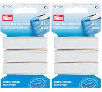 Prym Fascia Elastica Extra Morbida, 2 M Lunghezza x 15 mm Larghezza, Bianco (Confezione da 2)