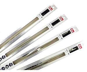 Prym Ferri da Maglia ergonomici a Punta Singola, in Materiale Sintetico con Punte a Gancio, Multicolore, 5 mm, Lunghezza 35 cm, 1 Paio