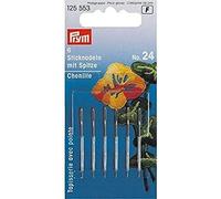 Prym Ferri da Ricamo per Ciniglia N 24 6 Pezzi, 37 mm Lunghezza x 0,80 mm Spessore, Oro/Argento