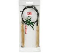 Prym - Ferri per Lavoro a Maglia a Punta Arrotondata, in bambù, 80 cm x 10 mm