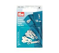 Prym Ganci, Plastic, Argento, Larghezza 12 mm, 2 Pezzi, 2 unità