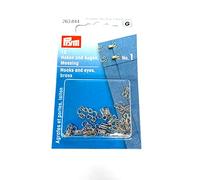 Prym Ganci e occhielli No. 1 Piccolo Ottone 12 mm Argento 12 pezzi
