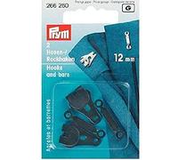 Prym Ganci per Pantaloni E Gonna, Metal, Black, 9.3 x 5.7 x 1.0 cm, 2 unità