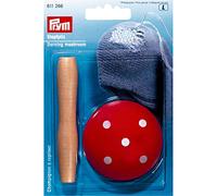 Prym Hardwood Toadstool modello rammendo Mushroom, 60 mm, Beige/Rosso