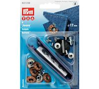 PRYM 'Jeans' Antico Bronzo Bottoni, 17MM- 622 238, 6 Pezzi