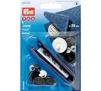 PRYM Jeans Bottoni In Acciaio Antique Steel 20MM 622 237, 6 Pezzi